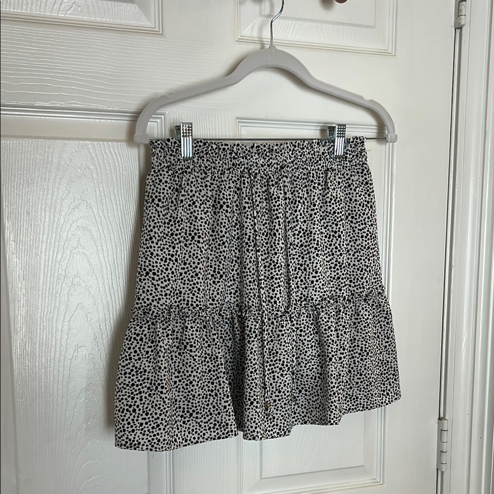 Crescent Black and White Mini Skirt